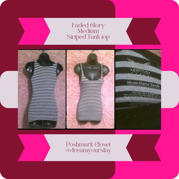 Faded Glory Striped Tank Top - Picture 1 of 5